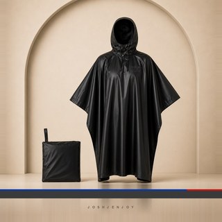 Hooded Poncho Raincoat with Carry Pouch