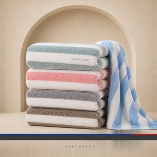 Striped Terry Beach Towel