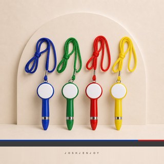 Neck Cord Ballpen with Printable Disc