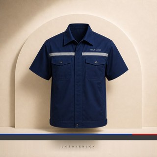 Navy Short-Sleeve Work Shirt