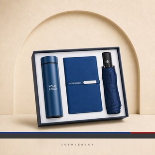 Flask, Notebook And Umbrella Gift Set