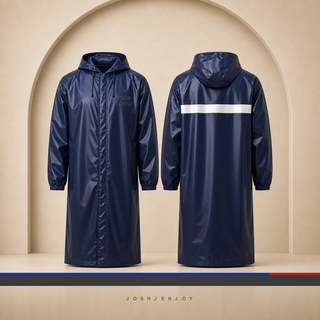 Long Hooded Raincoat