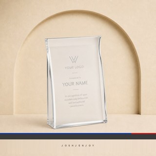 Crystal Glass Award Plaque