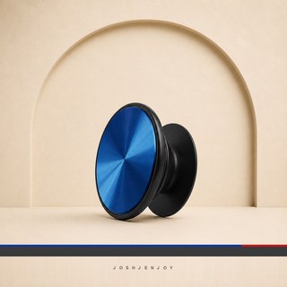 Brushed Metal Pop Socket Phone Grip