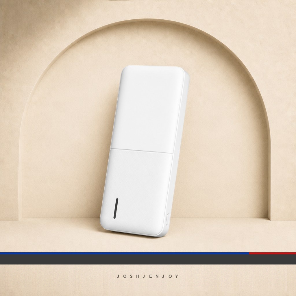10000mAh White Power Bank