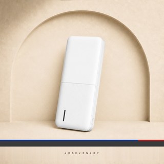 10000mAh White Power Bank