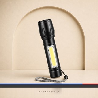 Zoom Flashlight With COB Work Light