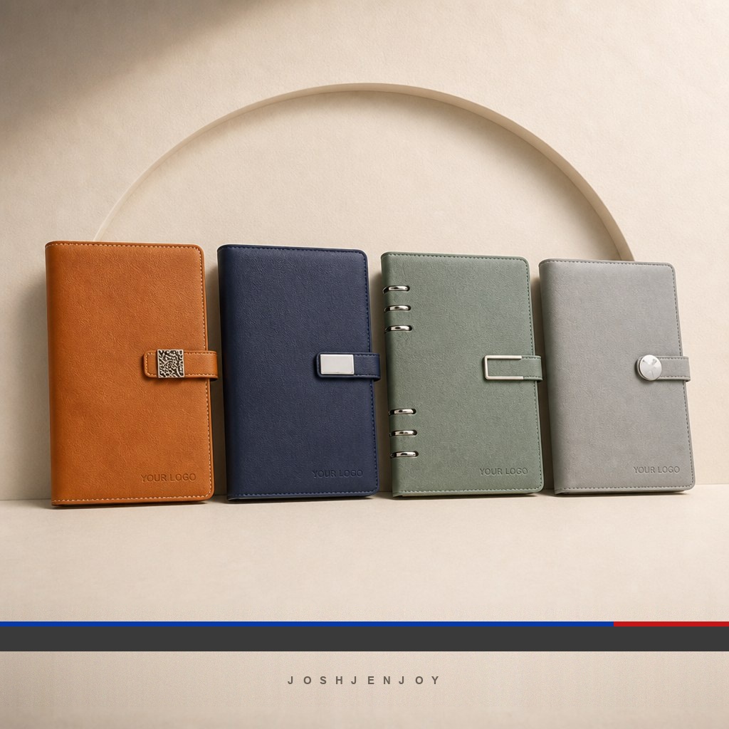 A5 Loose-Leaf Notebook with Strap Closure
